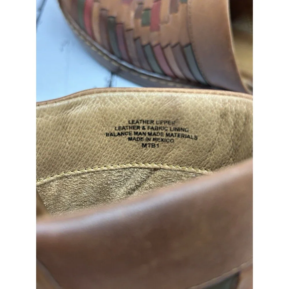 BORN Yucatan 10 / 42 Clog Slide Wedge Woven Brown Leather Comfort Shoes Womens - Picture 7 of 10
